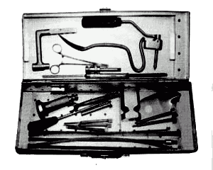 Instrument set for Kuntschner nails