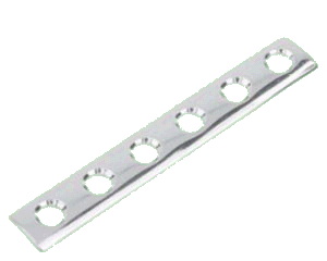 Quarter tubular plate for screws 2,7 mm 3 to 12 holes (by 2)