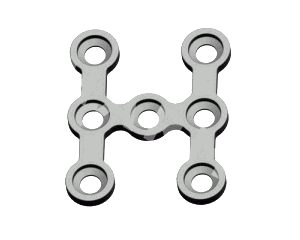 Mini H plate maxillofacial surgery for screws 1.5 mm