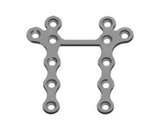 Plaque pour nez en H 12 trous pour vis 1.5 mm